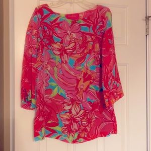 Lily Pulitzer silk floral top